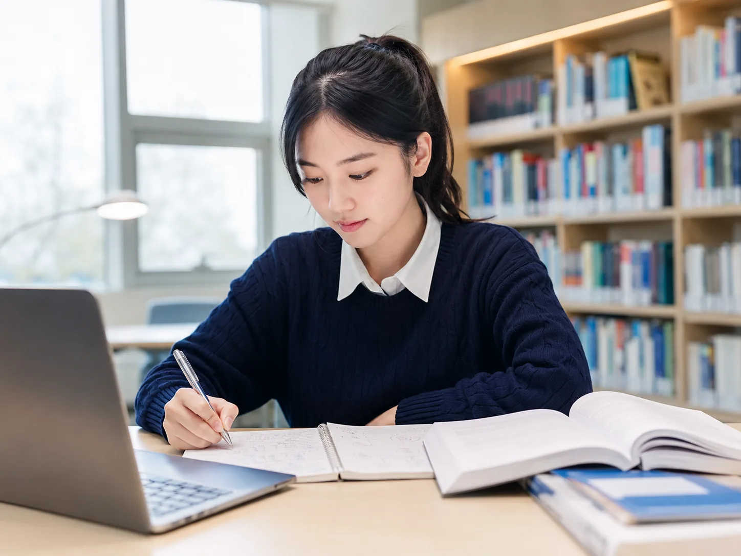 A-Level 学生专注学习