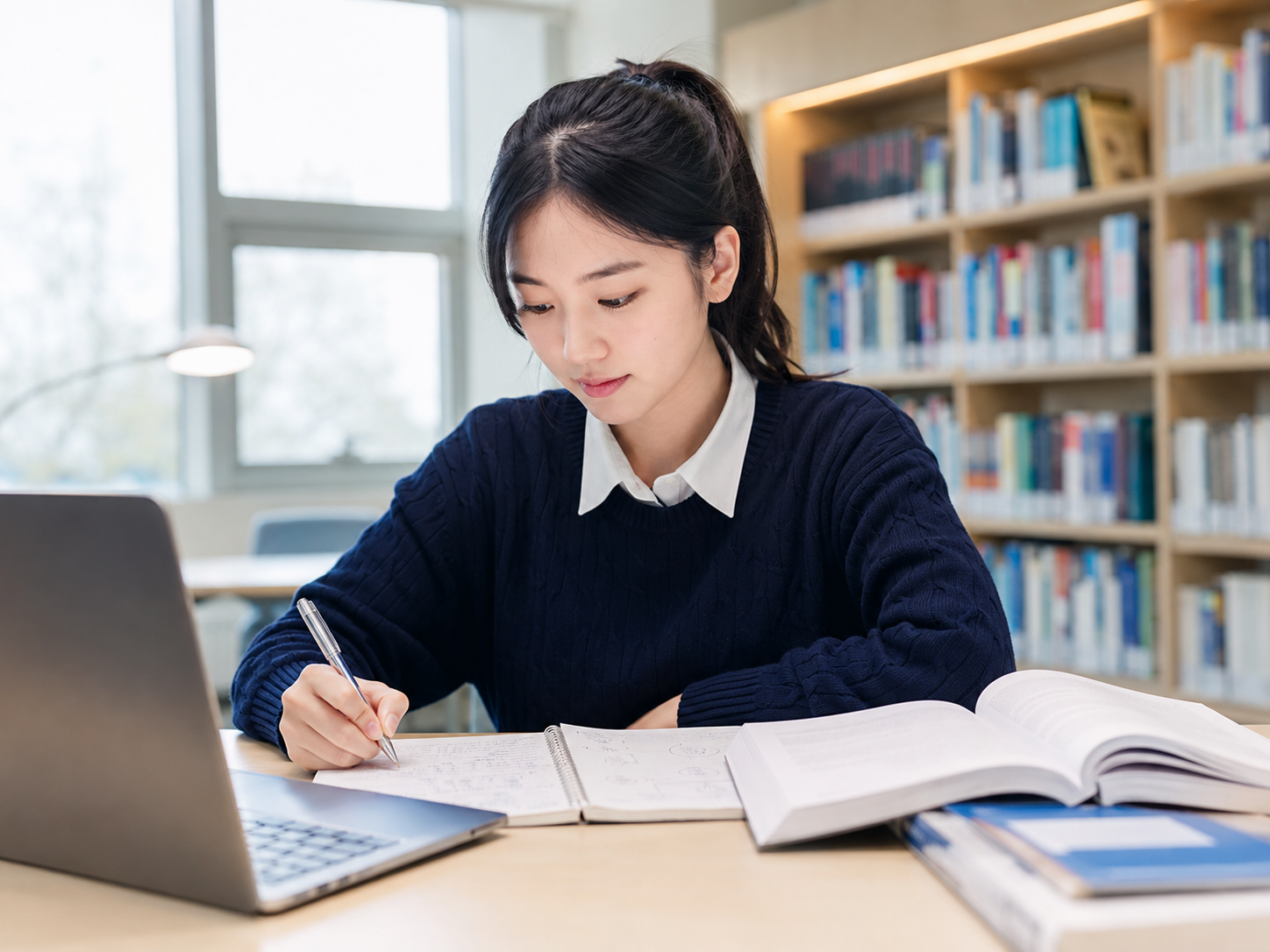 A-Level 学生专注学习
