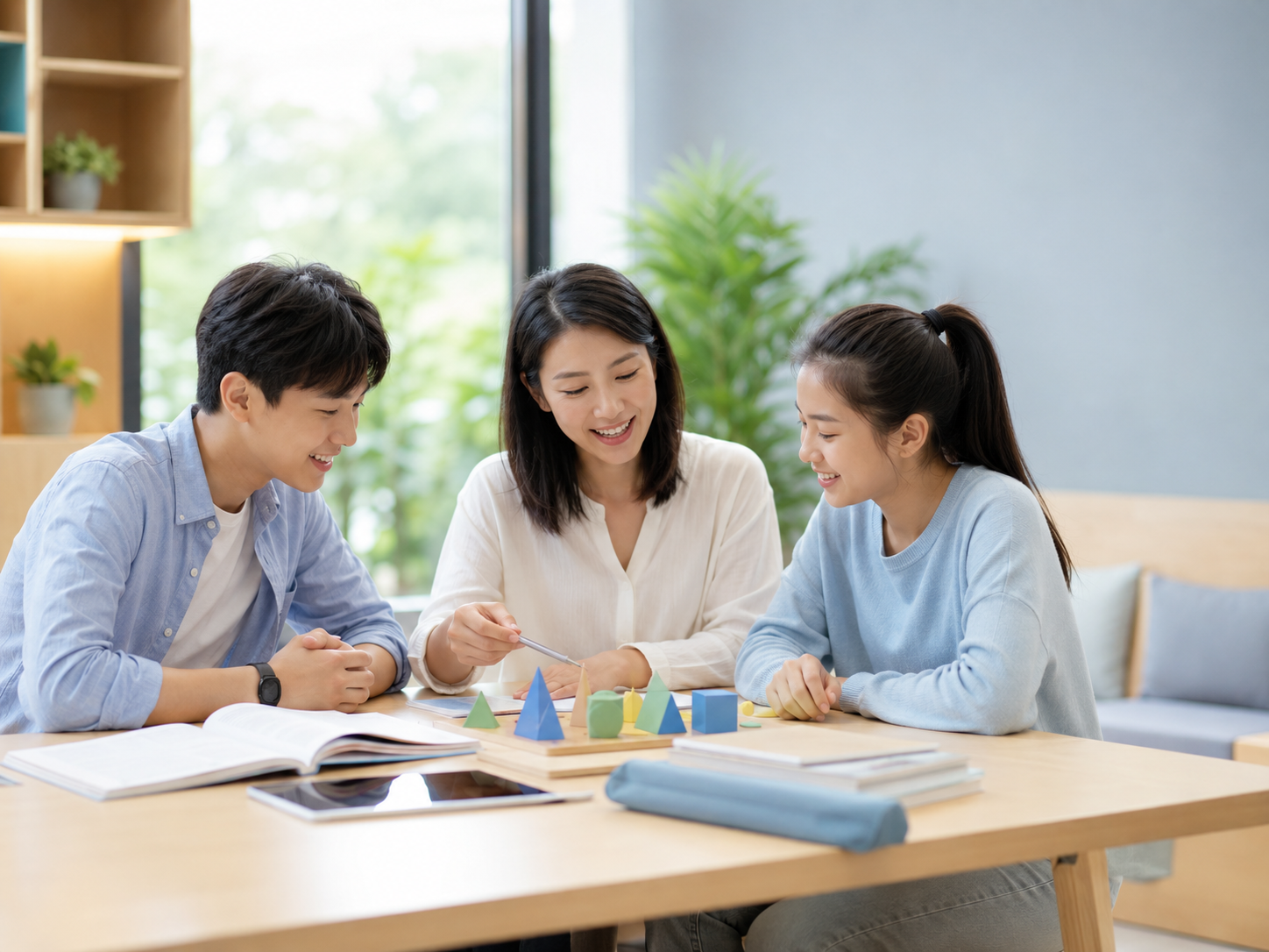 睿乐思老师陪伴学生学习
