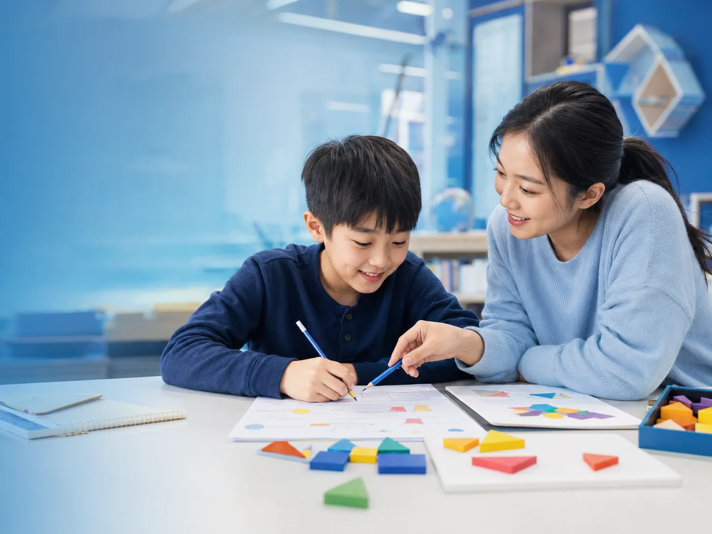 老师引导学生进行数学竞赛思维训练
